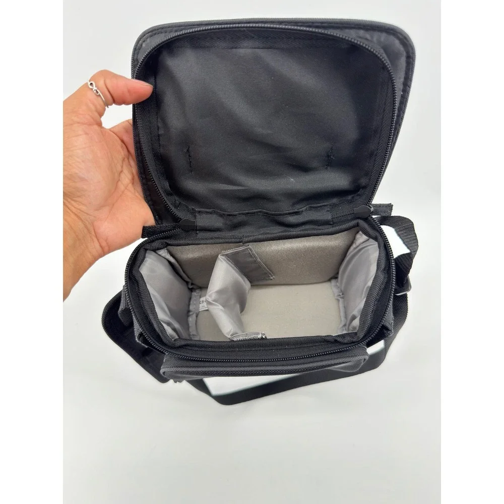 Sony Black Padded Camera Bag Shoulder Strap Belt Loops Compact Case